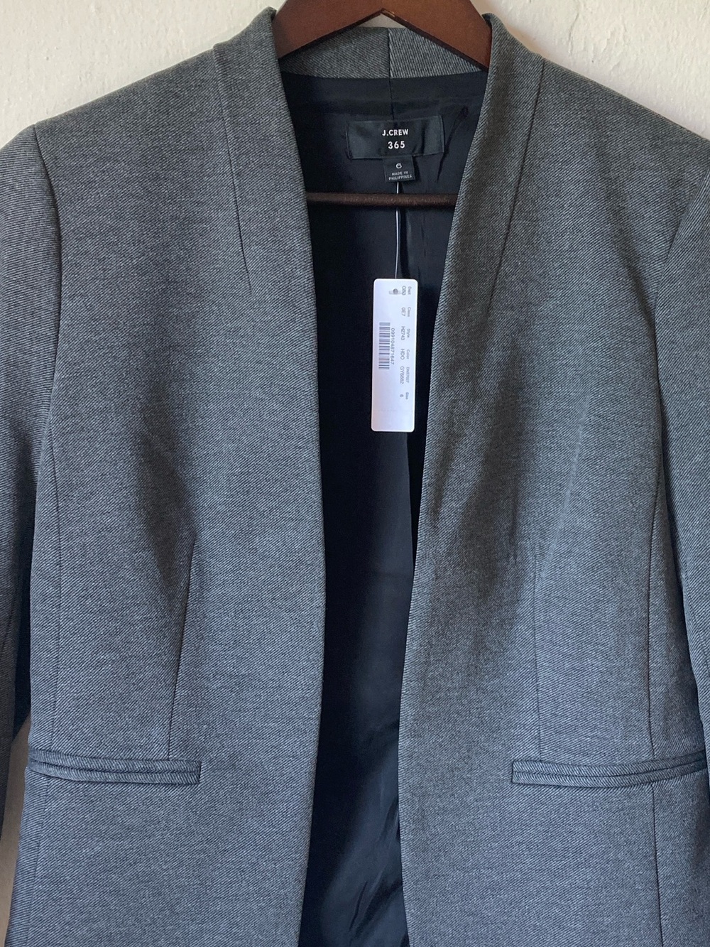J. Crew Going Out Open-Front Blazer H2743 Women's 6 Stretch Minimalist - Picture 2 of 16